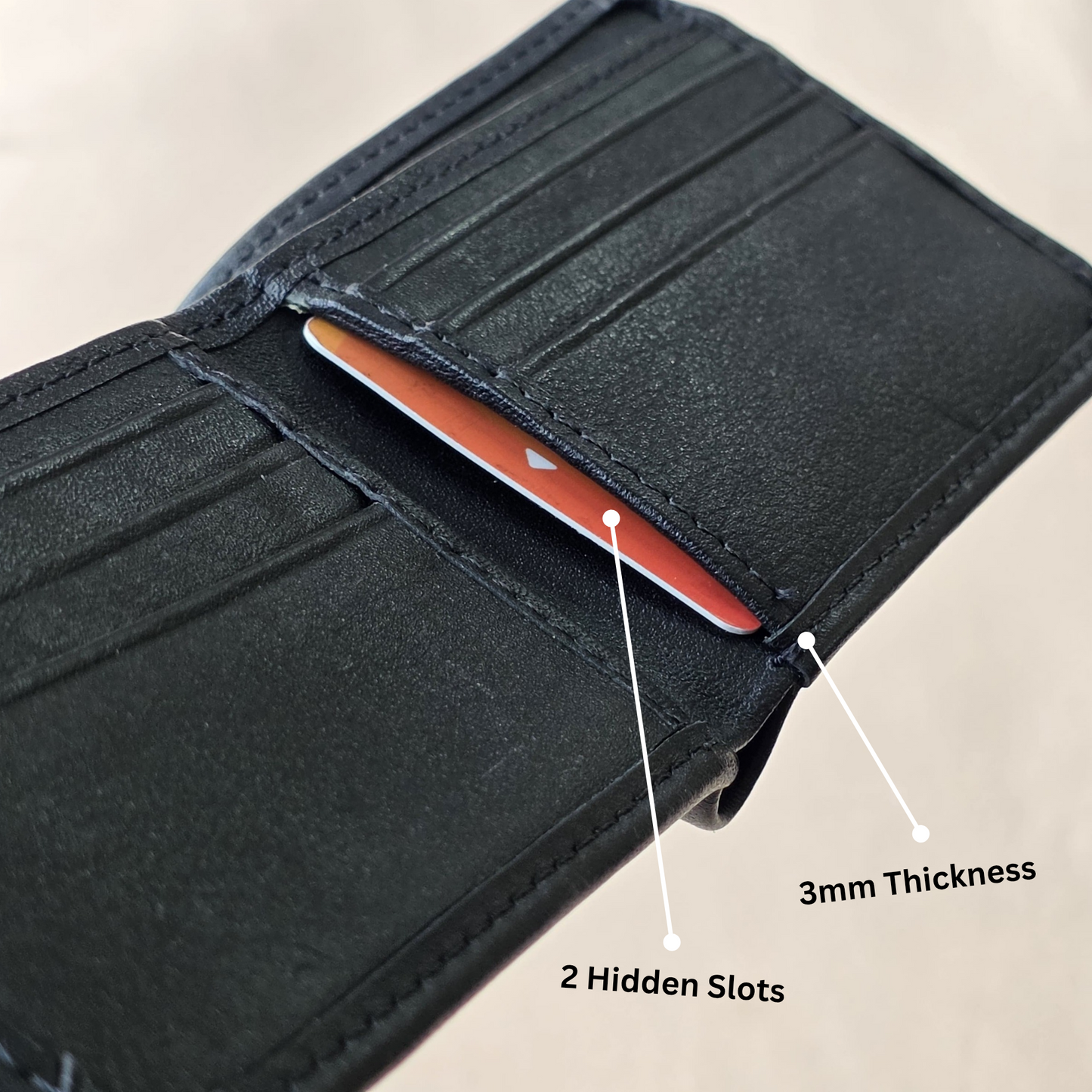 Bi-Fold Dollar Size Genuine Leather